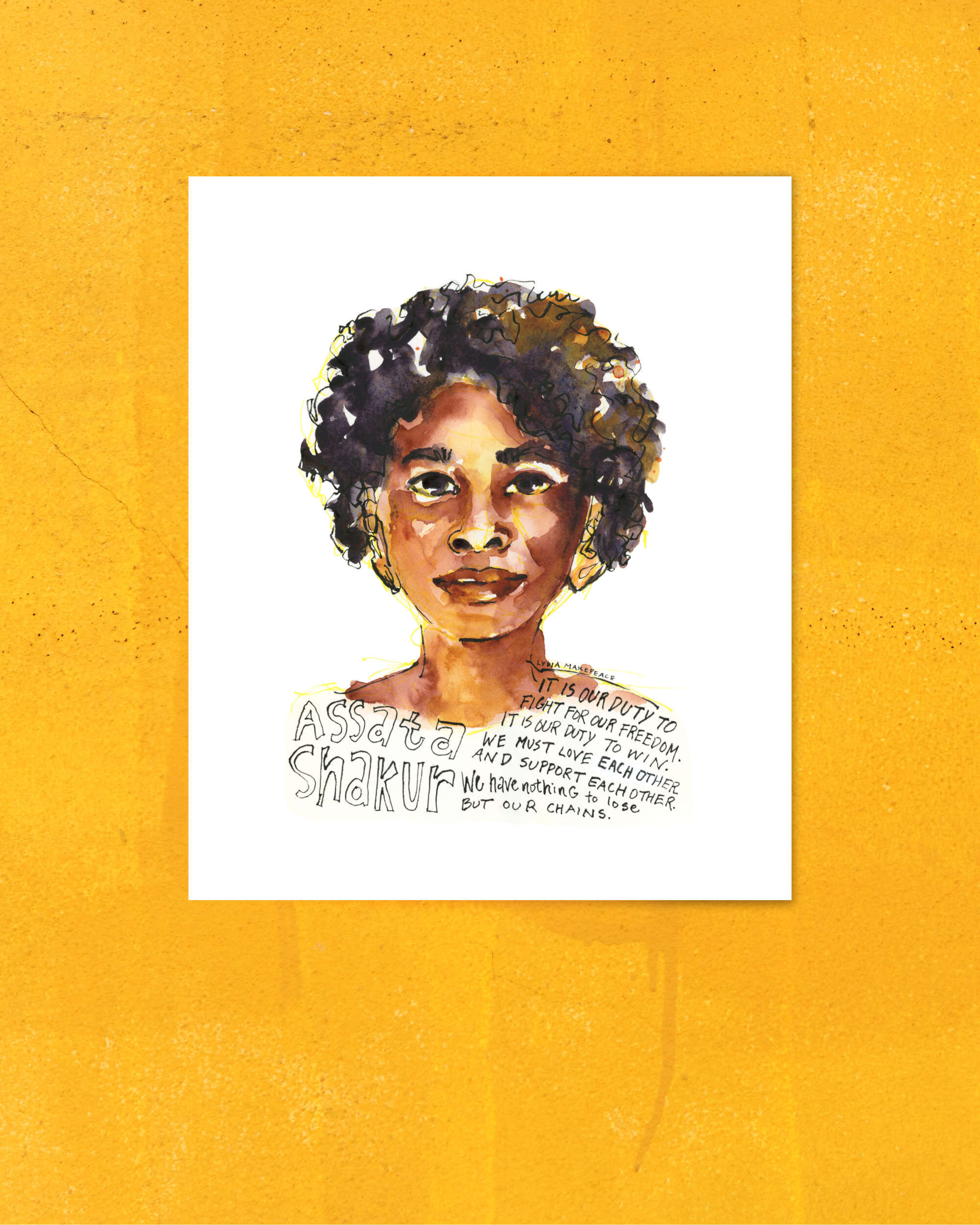 Assata Shakur Quote Portrait 