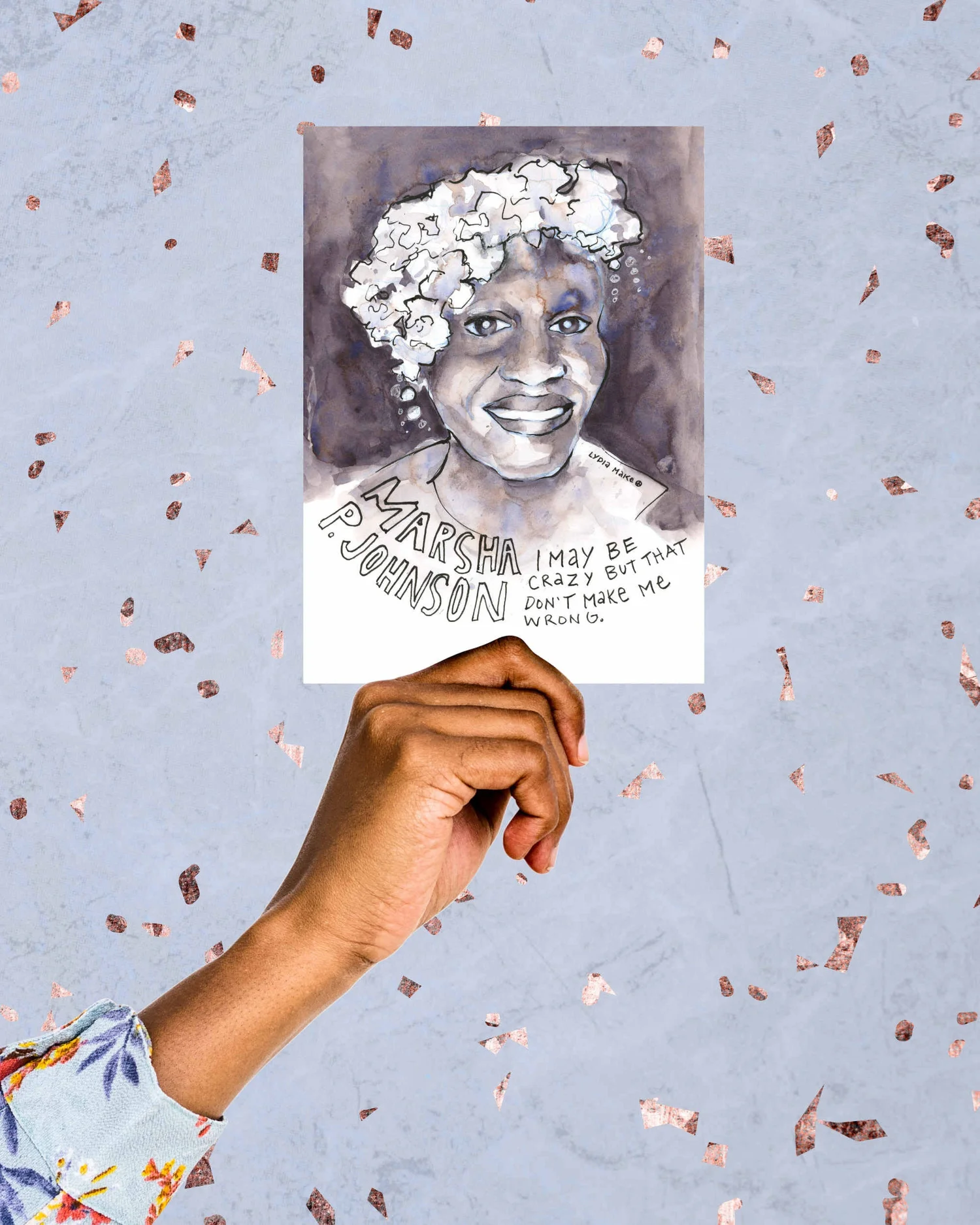 Marsha P Johnson Quote Print Sex Worker Rights Transgender Pride Artist Lydia Makepeace