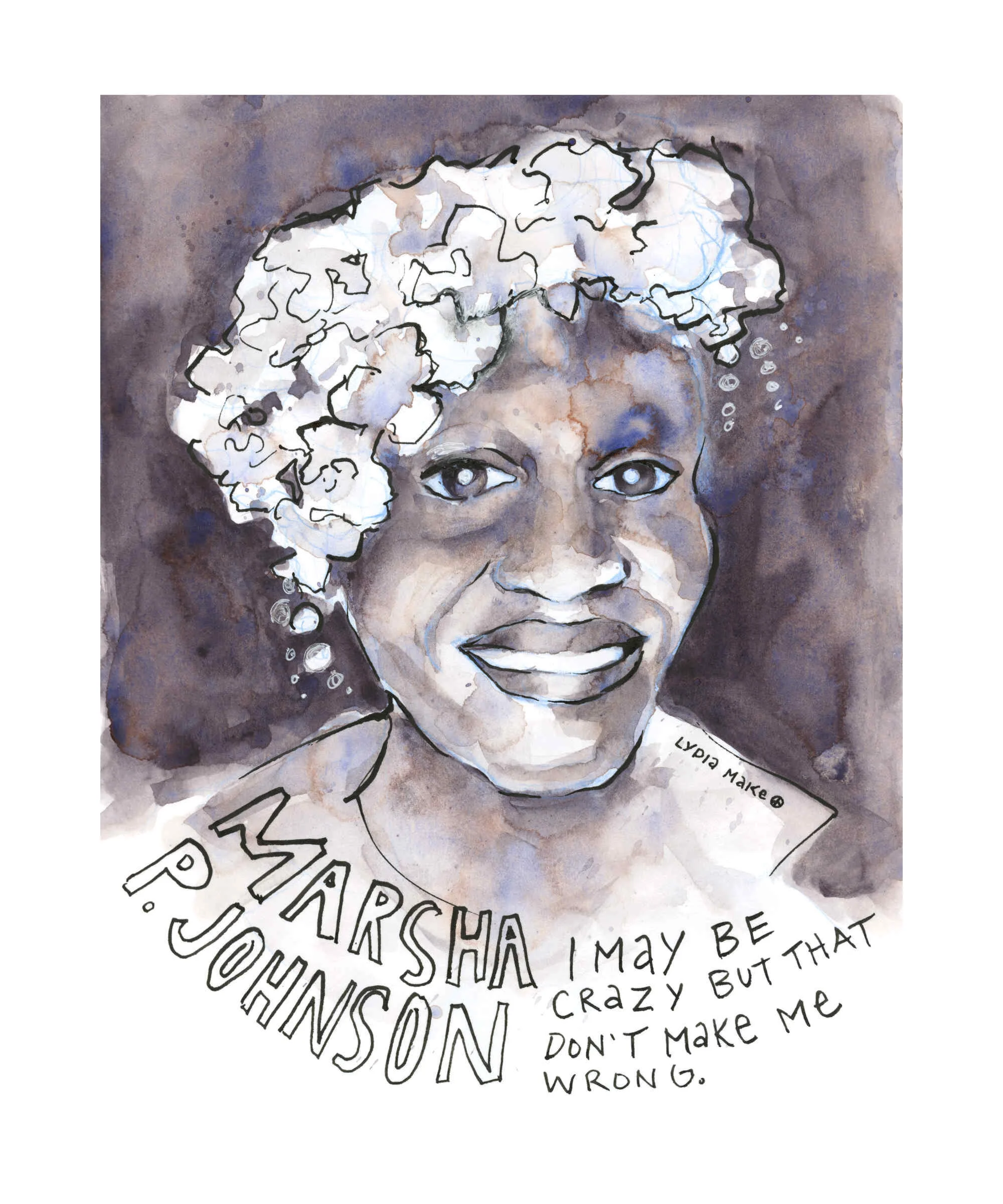Marsha P. Johnson Quote Print–Sex Worker Rights–Transgender Pride