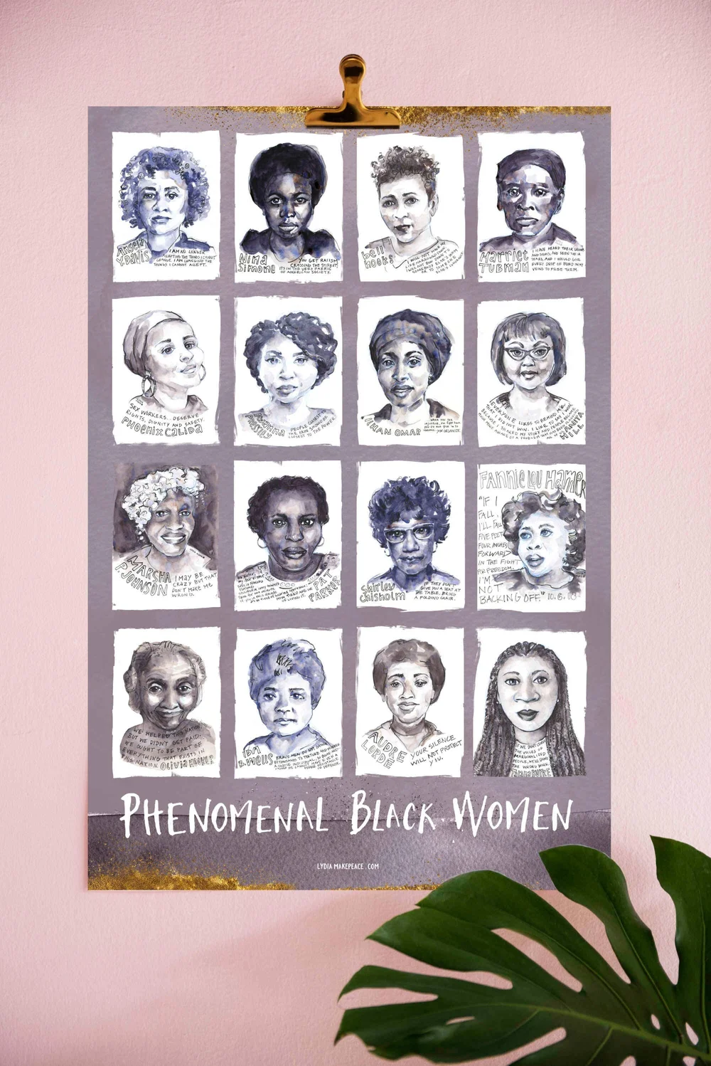 Phenomenal Women Black History Poster–Juneteenth Art–24