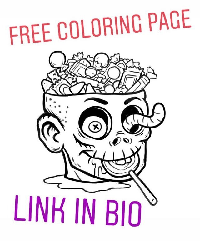 FREE COLORING PAGE! I saw some people doing this so I&rsquo;m stealing the idea. If you&rsquo;re bored during quarantine, feel free to download and color this guy. Link to download is in my profile. Tag me and i&rsquo;ll share your creation! Stay saf