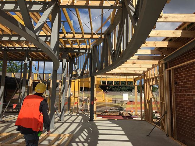 School administration currently under construction. #sale #steeltruss #structure #architecture #detail