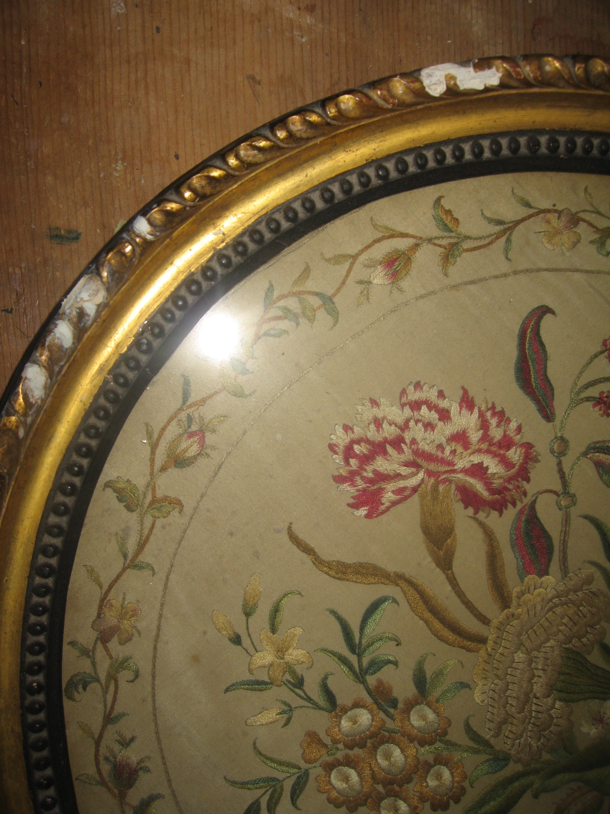 Water gilded relief - before