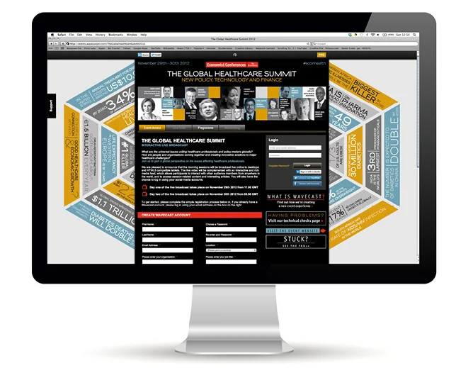 Guest view of the Global Healthcare Summit Wavecast page