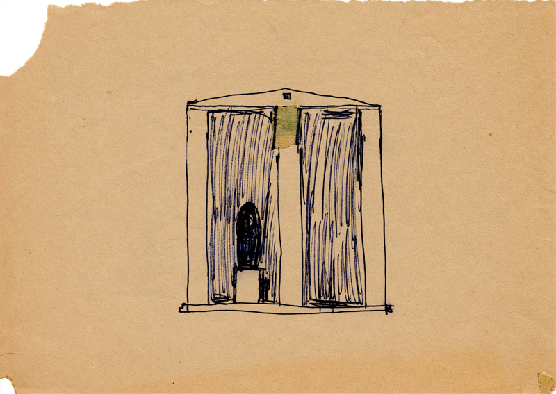 1160 , 1980-1999, pen and tape on paper, 21 x 15 cm