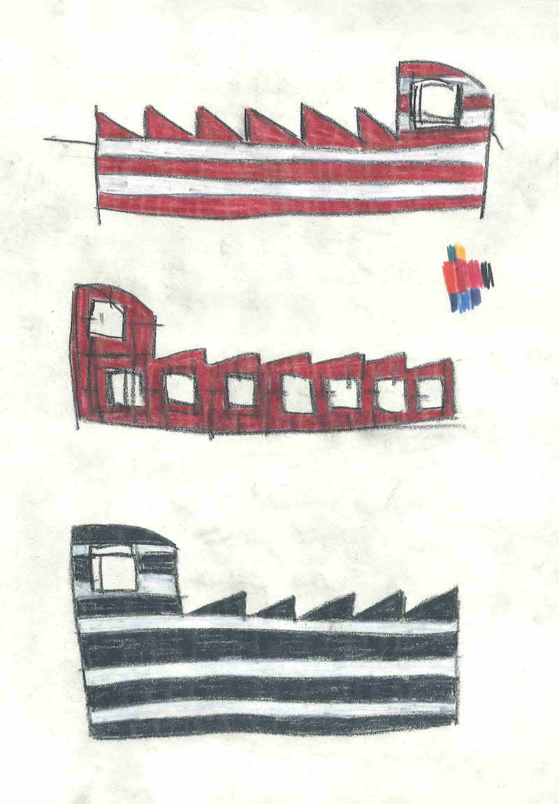 1030 , 1980-1999, pastel on paper, 21 x 29,7 cm