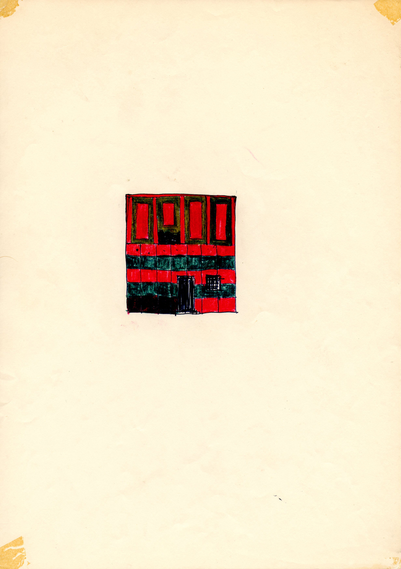 1005 , 1980-1999, pastel and pen on paper, 21 x 29,7 cm