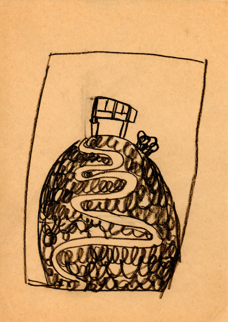 1314 , 1980-1999, pastel on paper, 14,7 x 21 cm