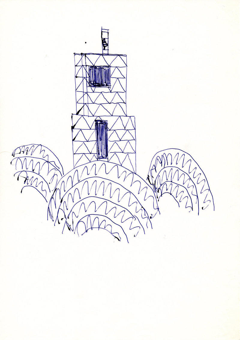 1041 , 1980-1999, pen on paper, 21 x 29,7 cm