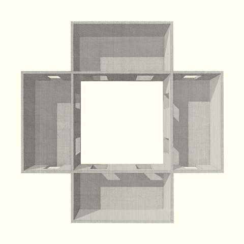 The Marriage of Reason and Squalor (Untitled 20) , 2001—2014, ink on paper, 50 x 50cm