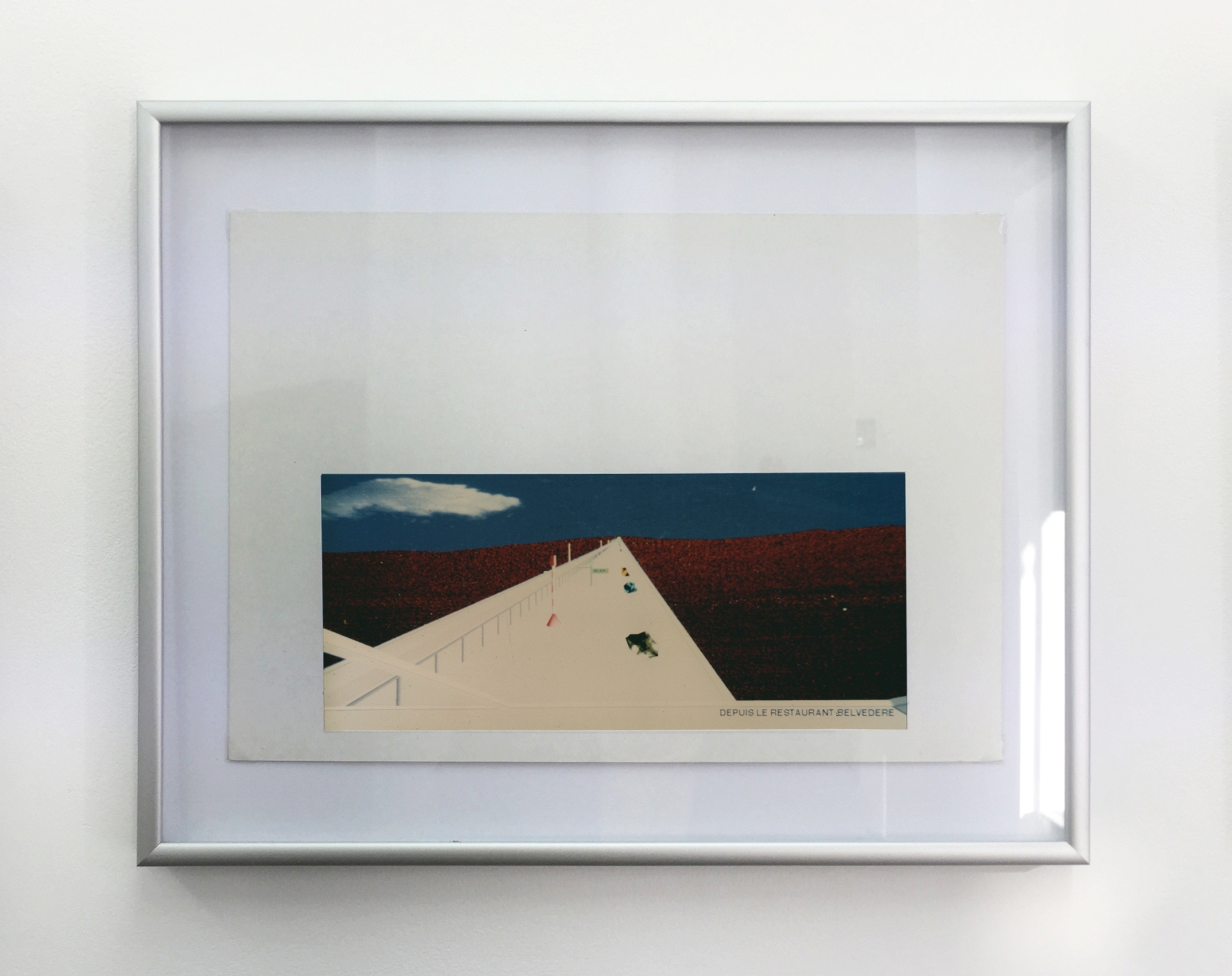 Millau Viaduct - View from the Resto , 1994, computer drawing printed on photo paper, cardboard