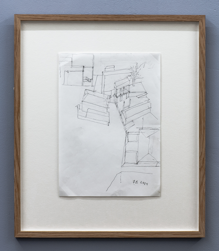 Florian Beigel, 104 Village 12 , 2014, pencil on white paper, 297 x 210 mm