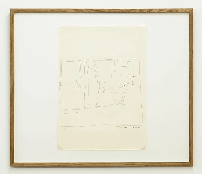 Florian Beigel & Philip Christou, Still life 27_180114 , 2018, pencil on cartridge paper, 420 x 296 mm