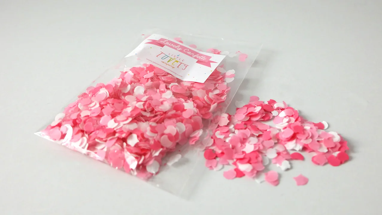 Little Lovely Company Confetti sweet girl roze €2,50.
