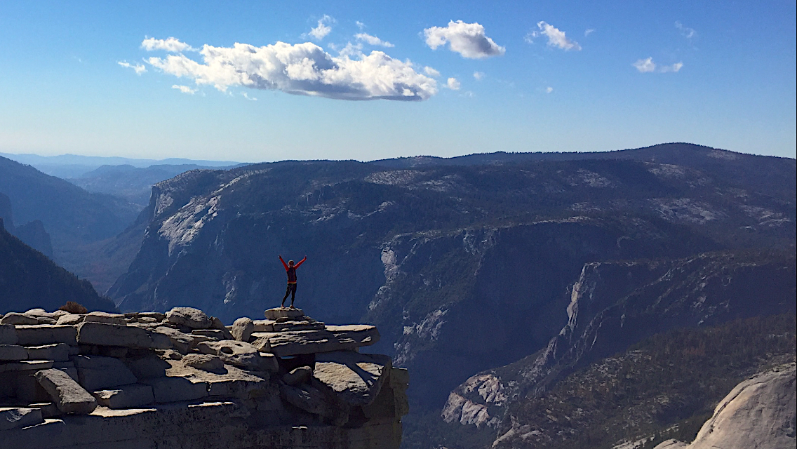 Half Dome'un tepesi / The top of Half Dome