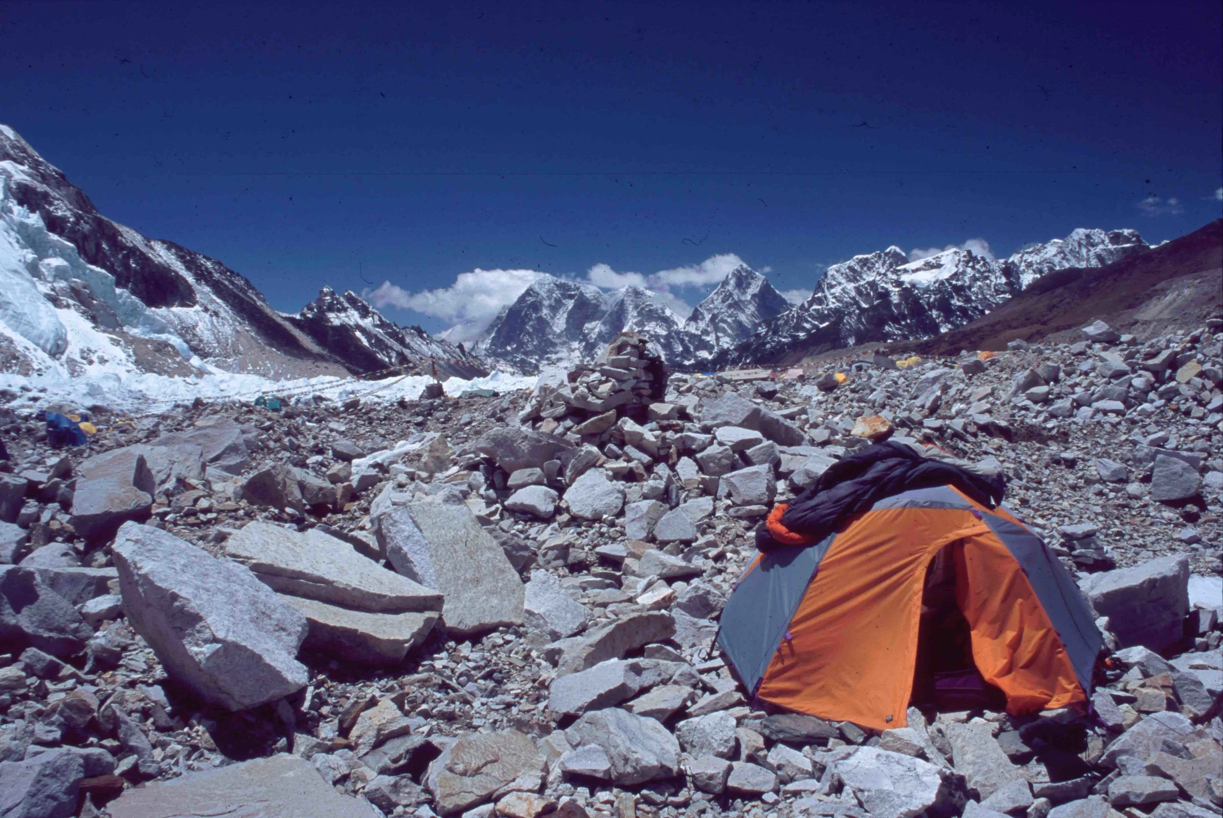 One of my tent sites, Everest base camp, Nepal, 2004.