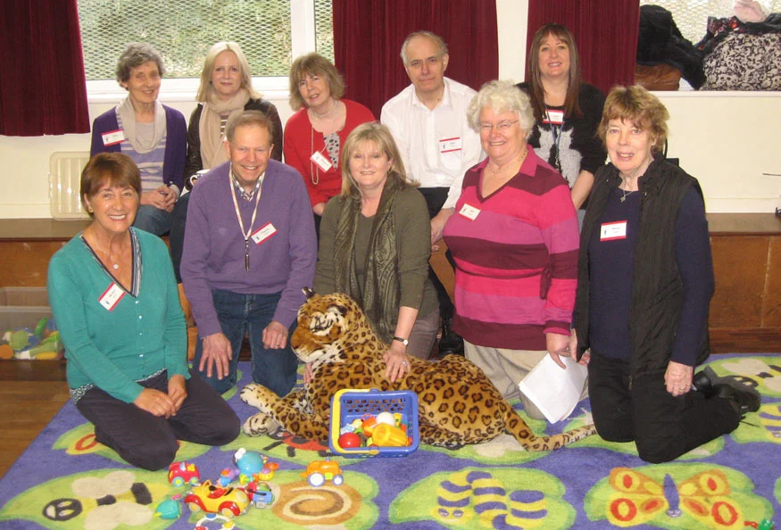 Volunteers with Ann Maine (centre), MP for St Albans, at a Saturday contact session.