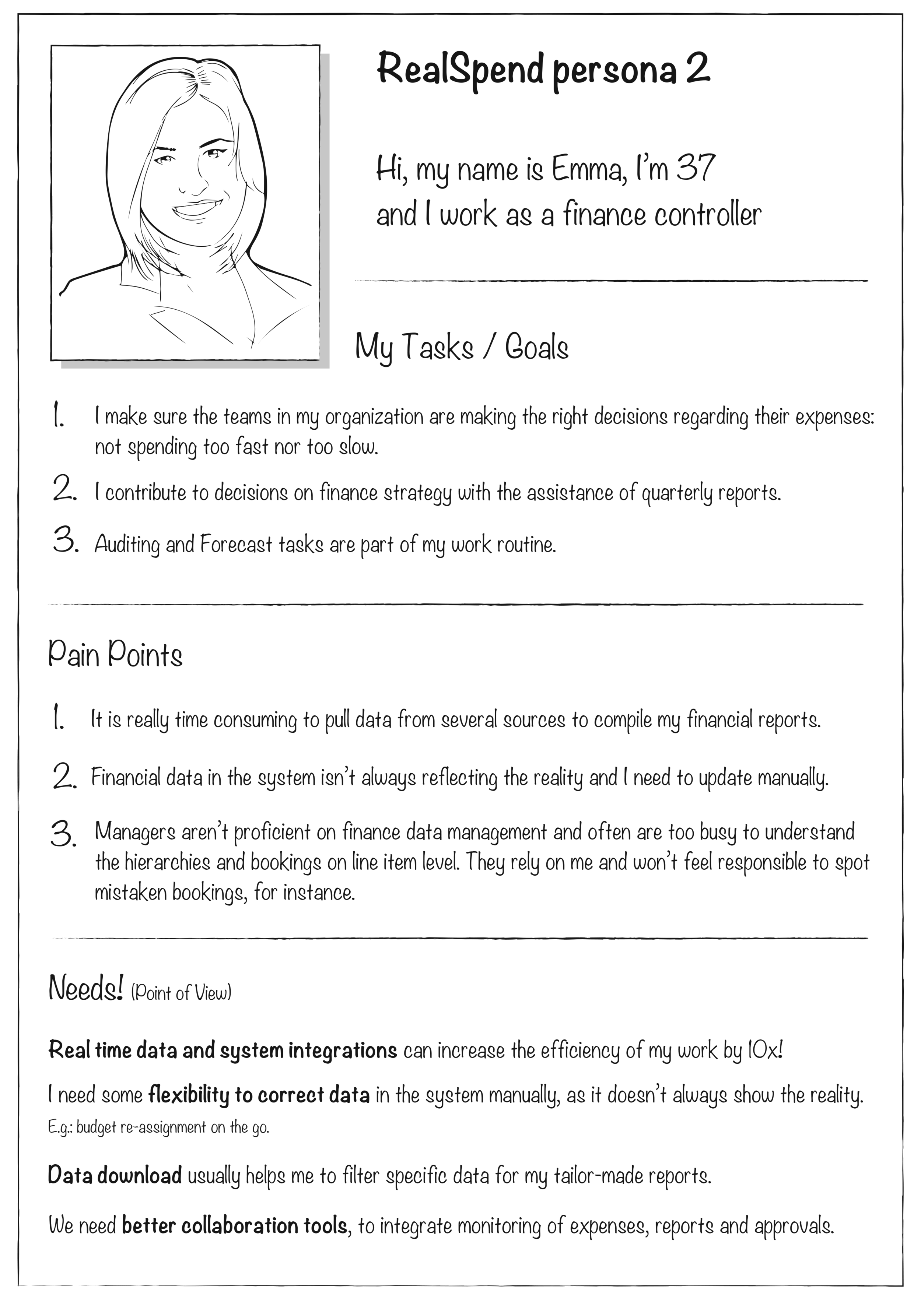 Persona Managerial Finance Controller