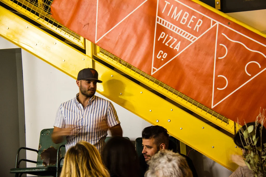 Andrew Welcoming the Pop-up Crowd