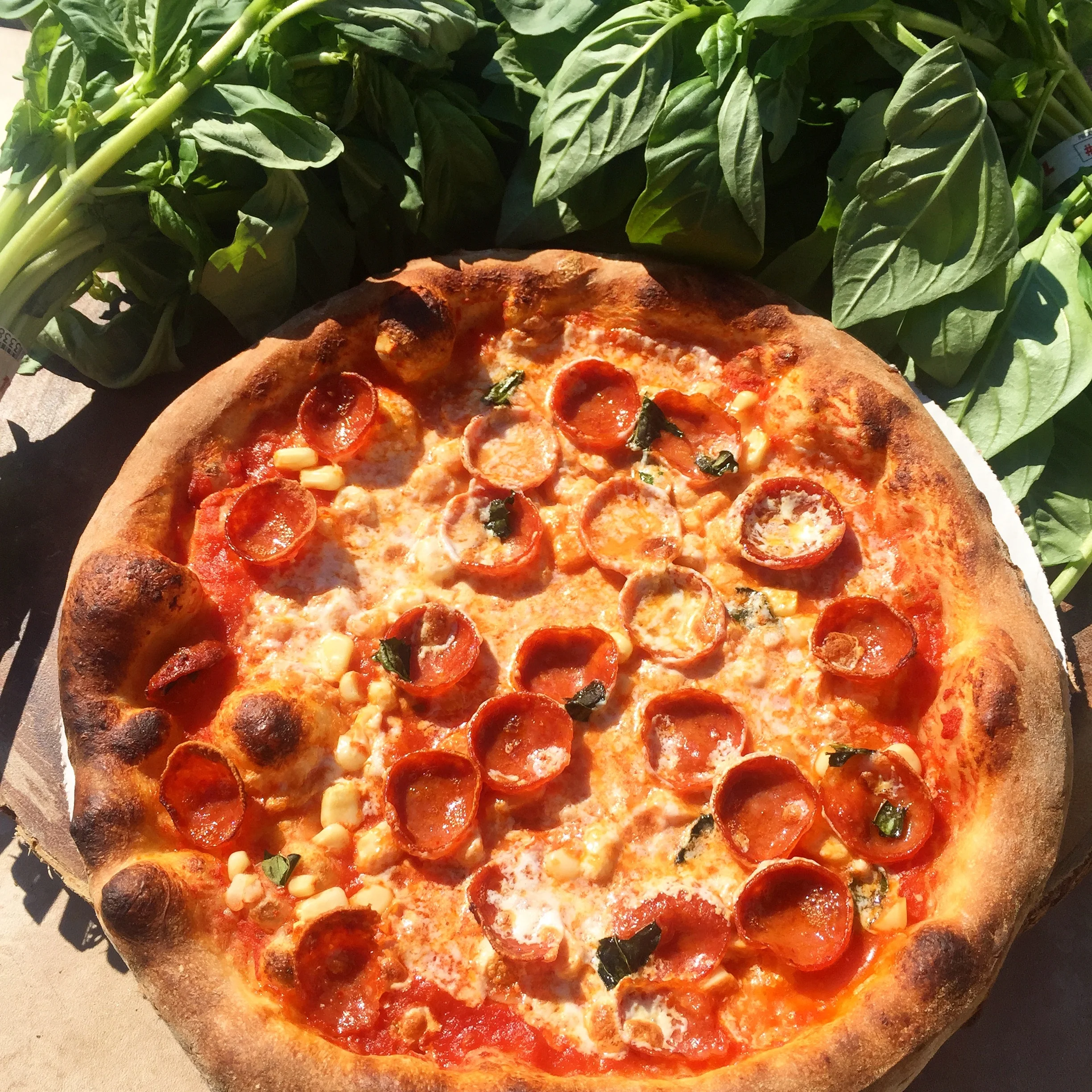 Pepperoni Pie and Basil