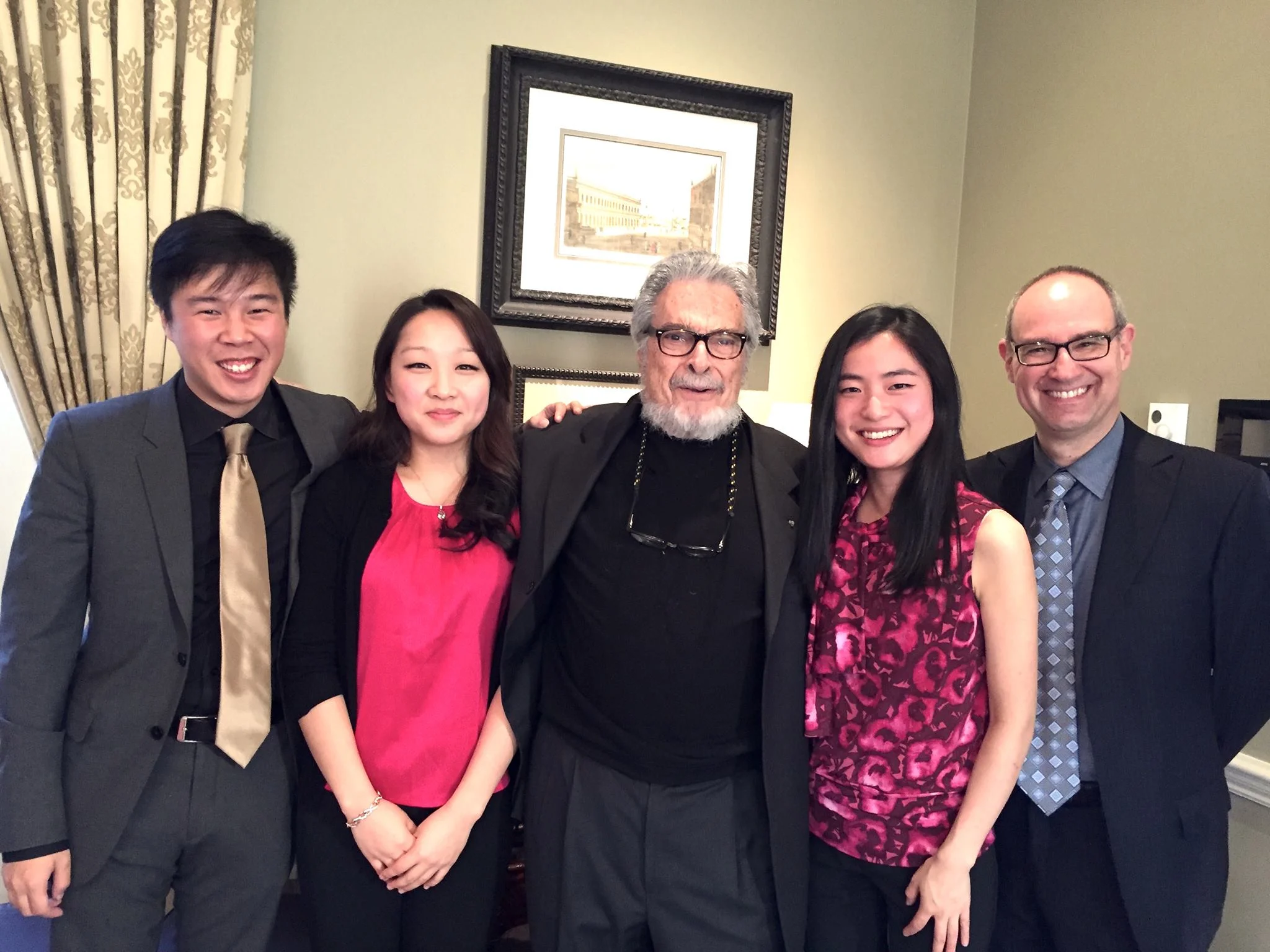 After performing Brahms Piano Quintet with Leon Fleisher and Michael Kannen (2015)