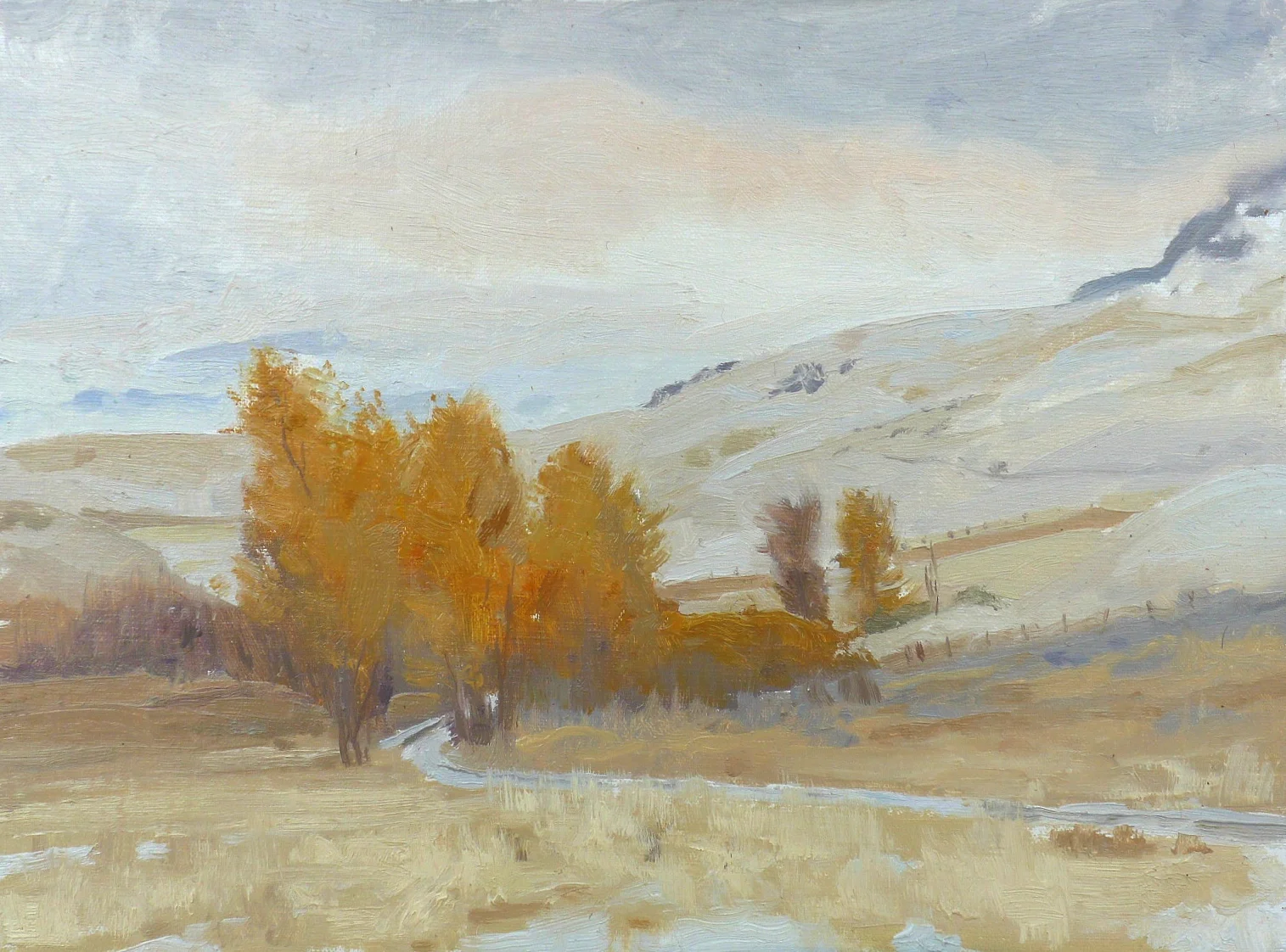 Kadin Goldberg | "Silent Road Study" | 9x12 | $500 | unframed