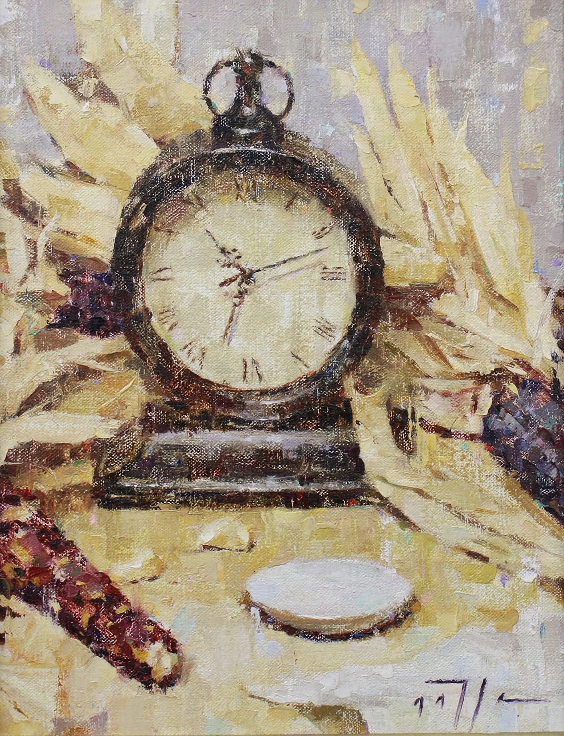 Brian Astle - Father Time - Framed Oil - 12 x 9 in - $1100