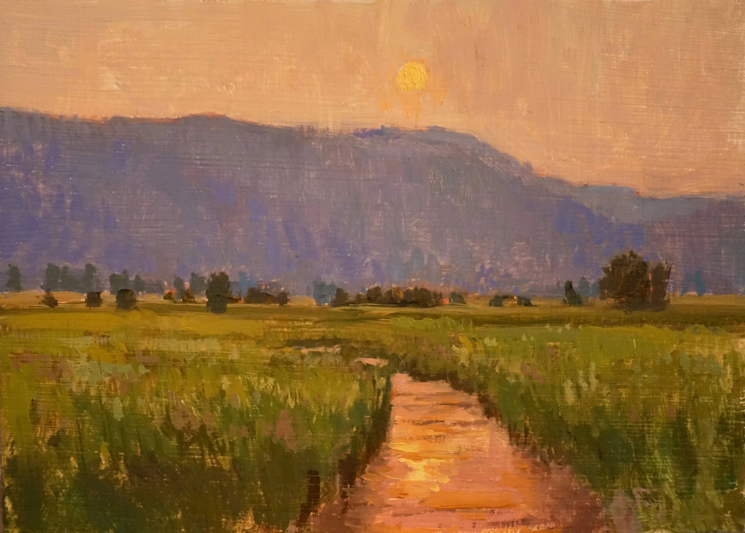 Nate Closson - Swan Valley Wetland - 5 x 7 in - oil on panel - $225