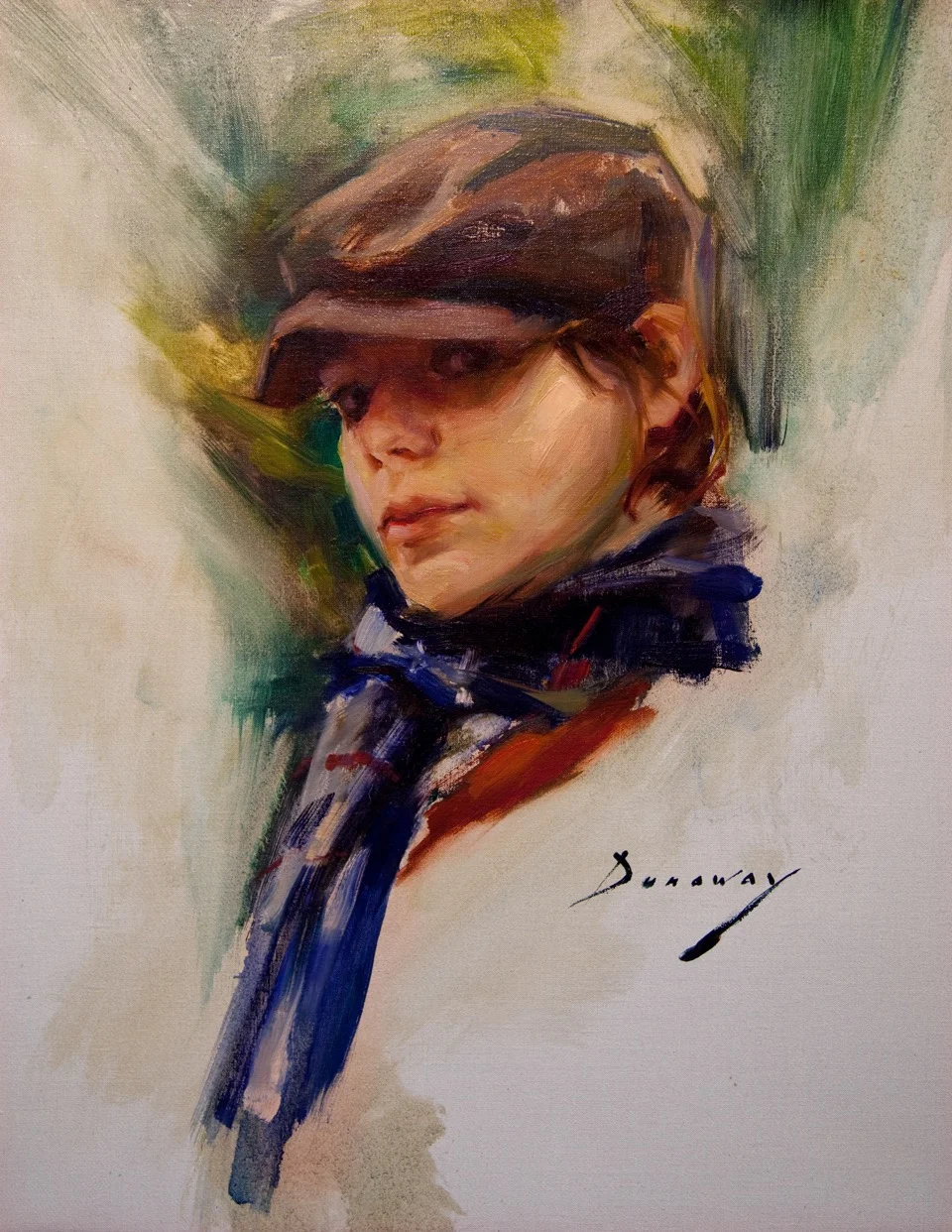 Michelle Dunaway - London Girl - 16 x 20 in - unframed oil on linen - $2400