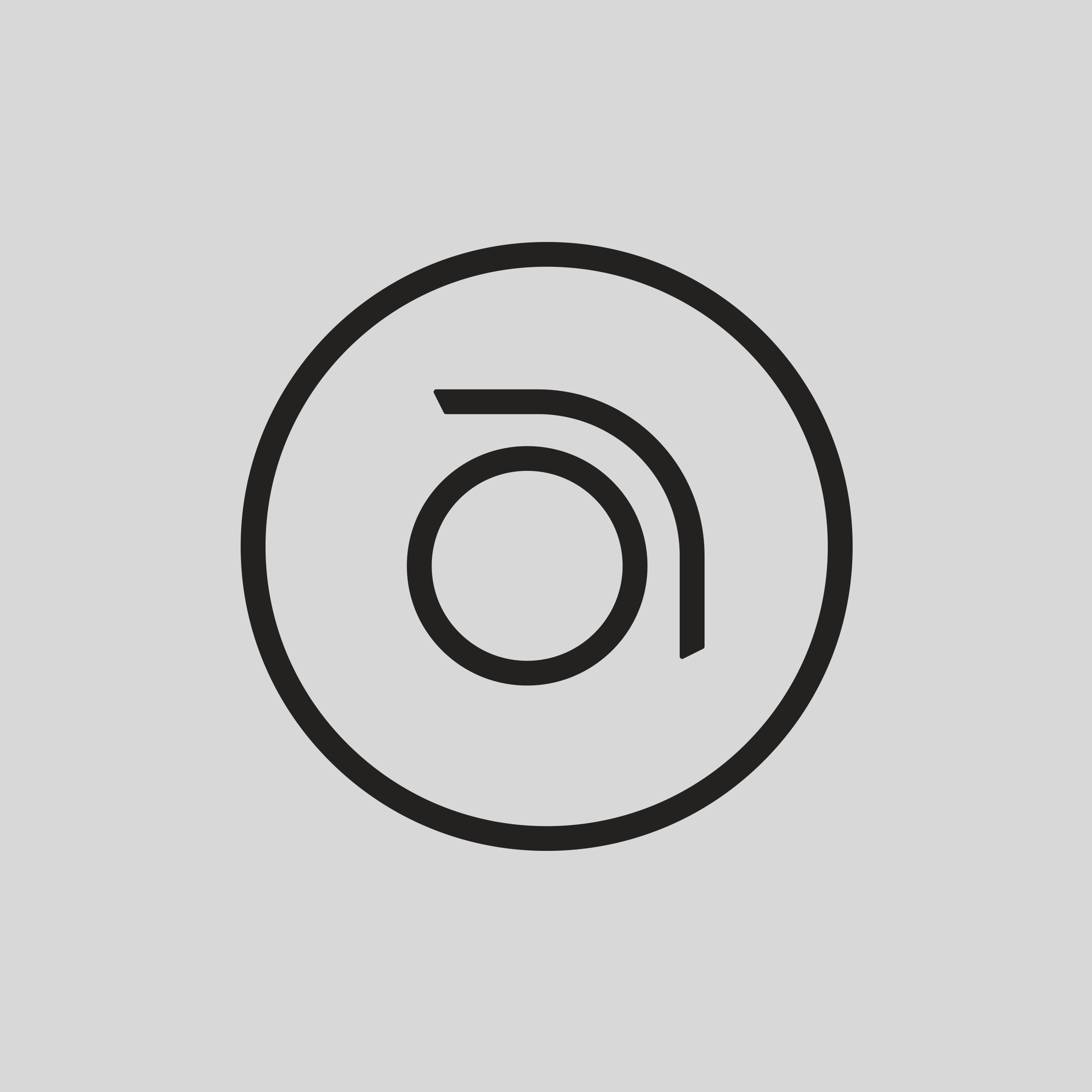 Stylized Wi-Fi signal icon in black on a gray background.