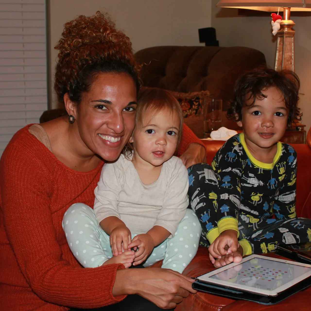 The night before Esme was born. Notice Kingston + Raena's runny noses and chapped faces.