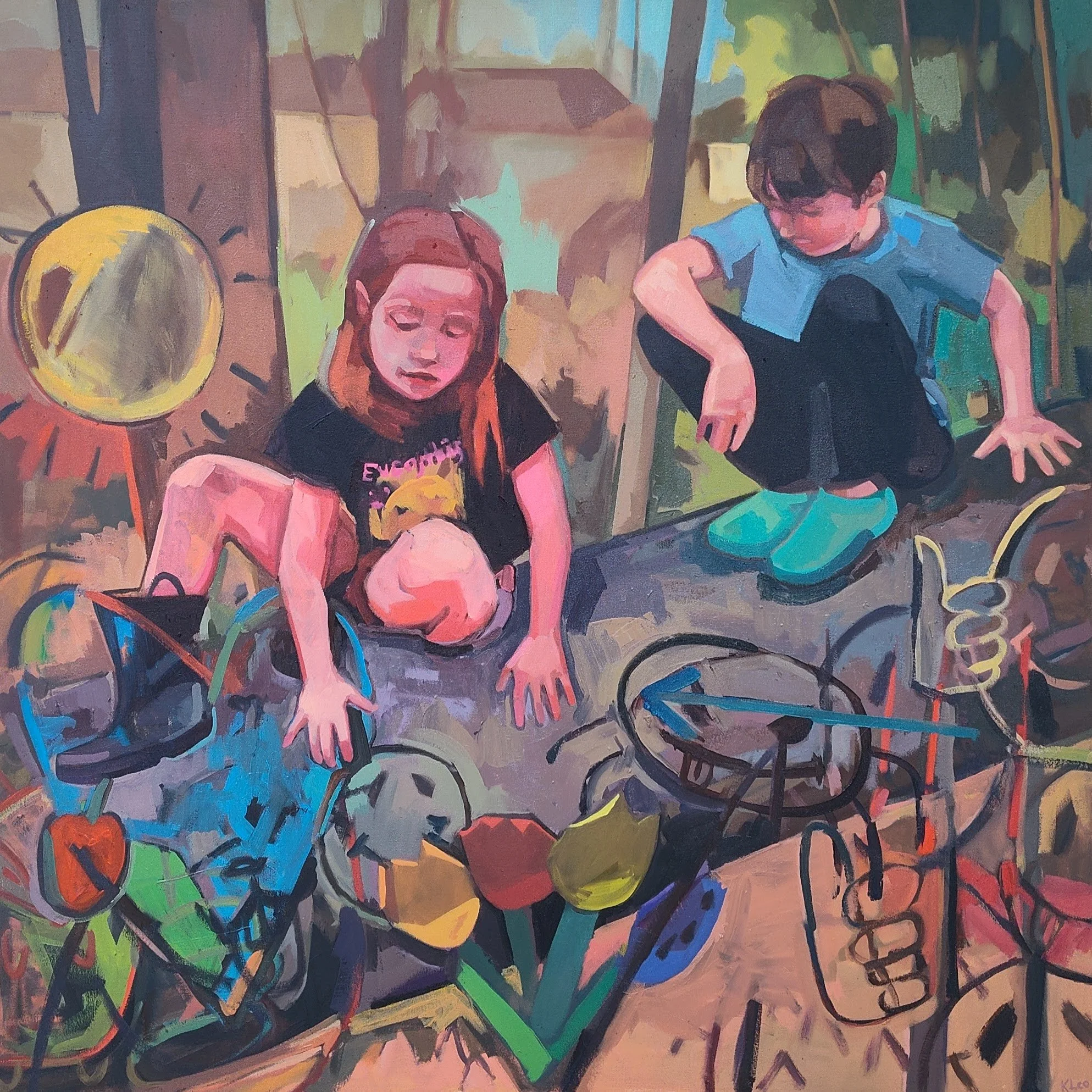   Show Me What I Missed , 40×40, oil on canvas, 2026 