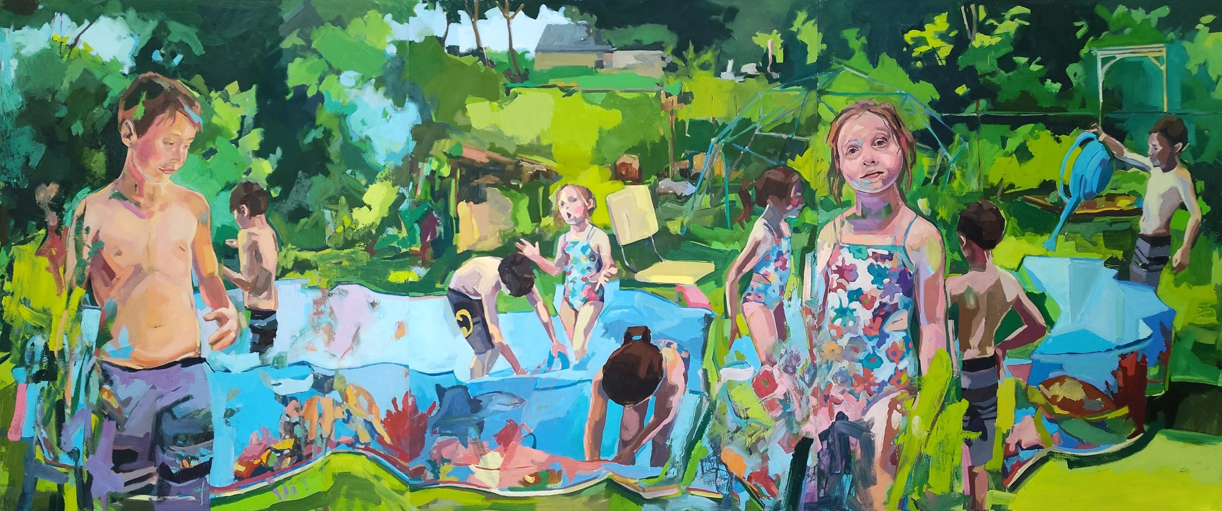   Holding Things I Cannot Keep,  4’x10’, oil on canvas, 2025 