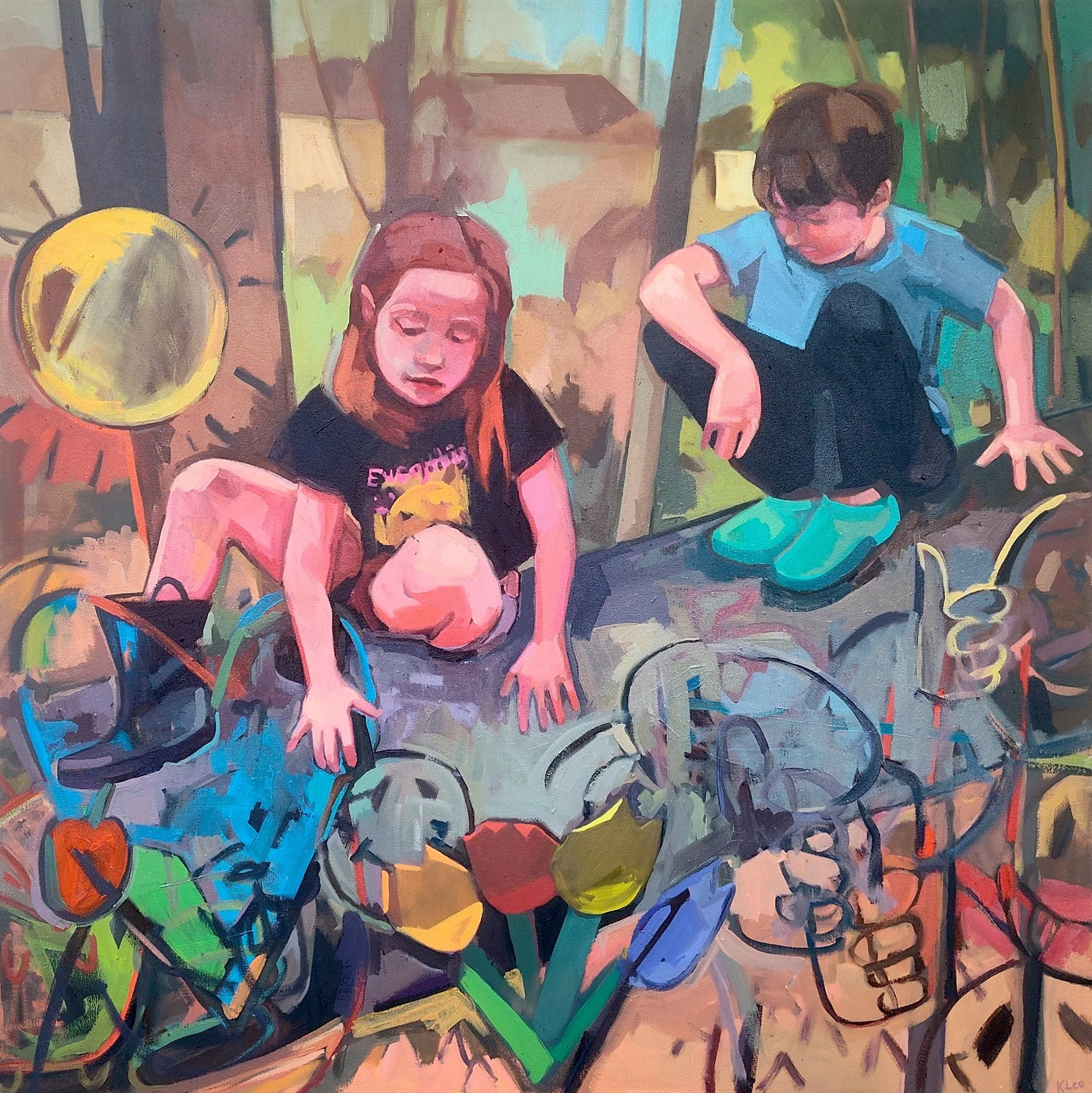   Show Me What I’ve Missed , 40×40, oil on canvas, 2026 