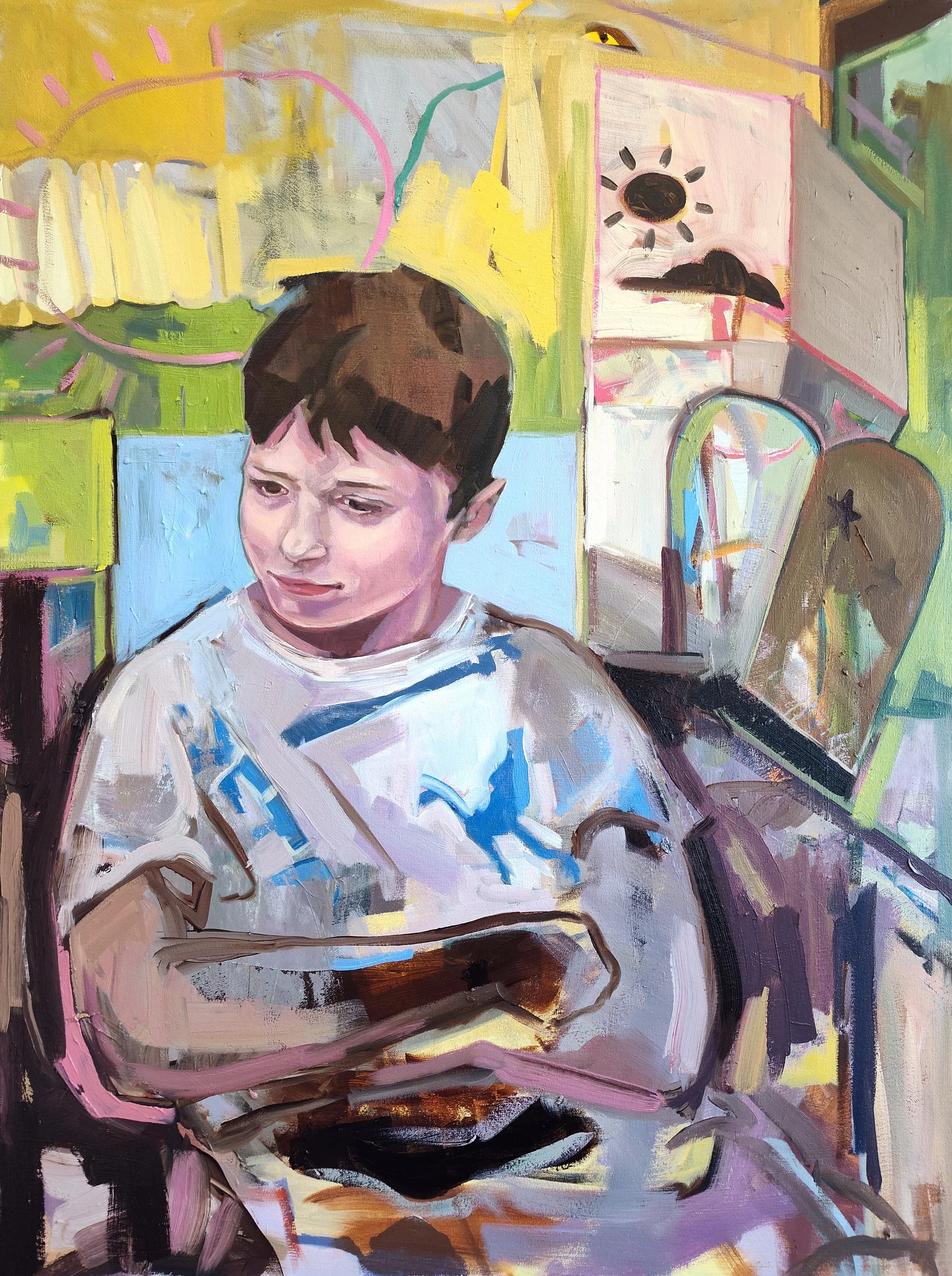   Holding Still,  oil on canvas, 2026 