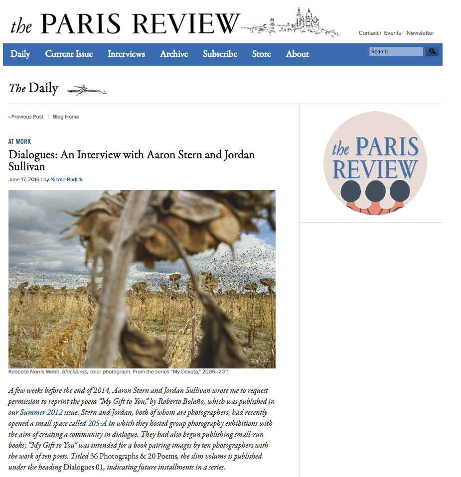  The Paris Review, Click  HERE  to read the full Interview&nbsp; 