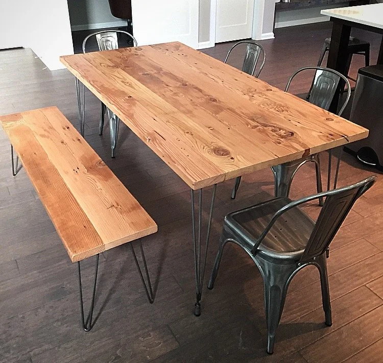Reclaimed Fir Table with Bench.jpg