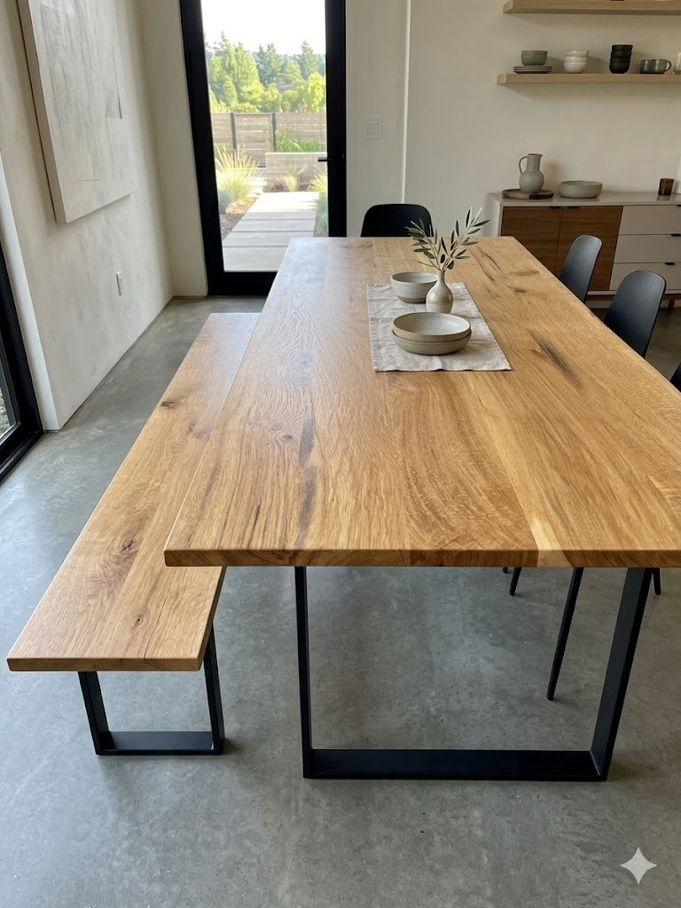 Custom White Oak Bench