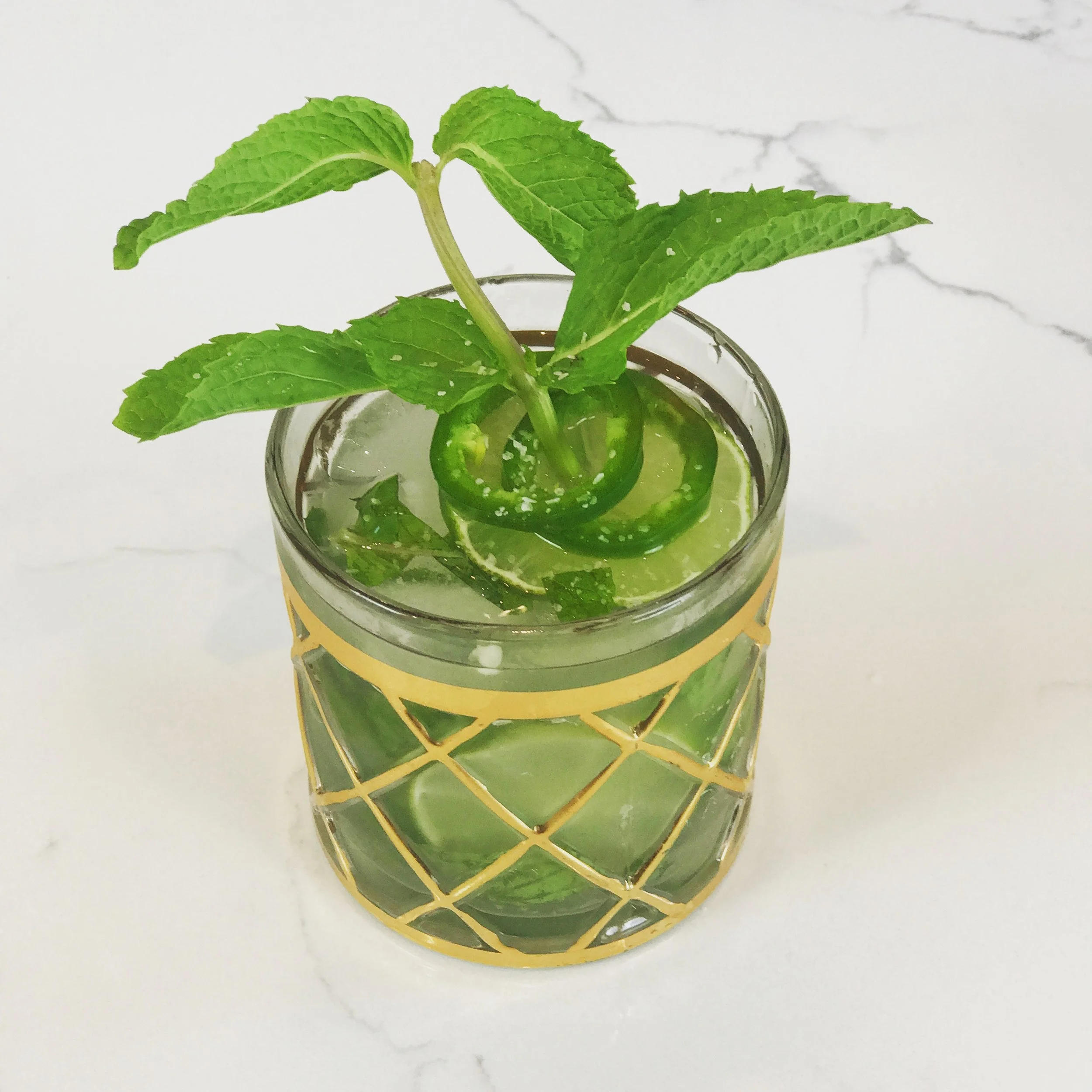 Jalapeno + Mint Lemonade Mocktail 