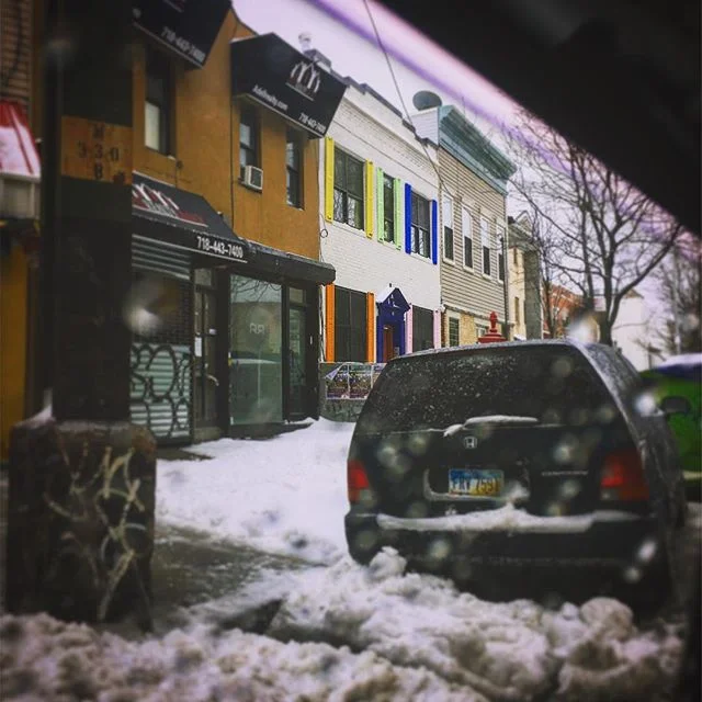 I found a rainbow house in the snow. #❄️ #artiseverywhere #brooklyn #rainbow #lgbt #🌈