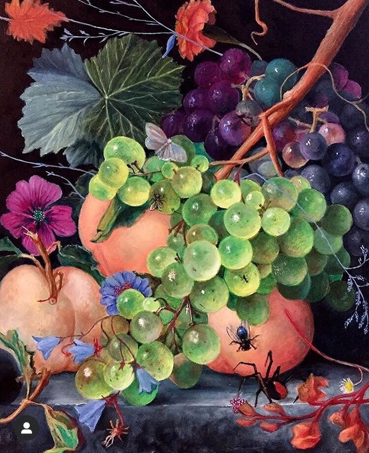Grapes and Spider
