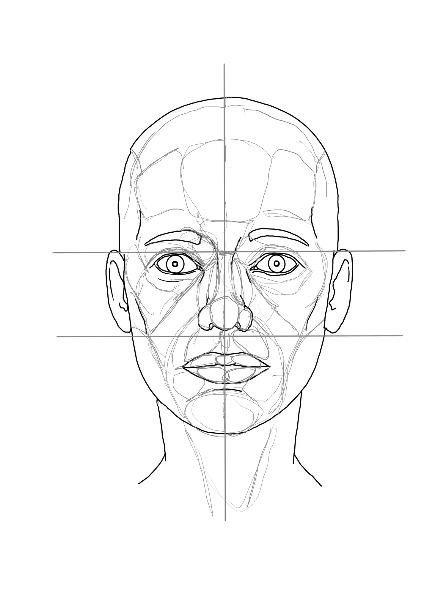 Female Face Template
