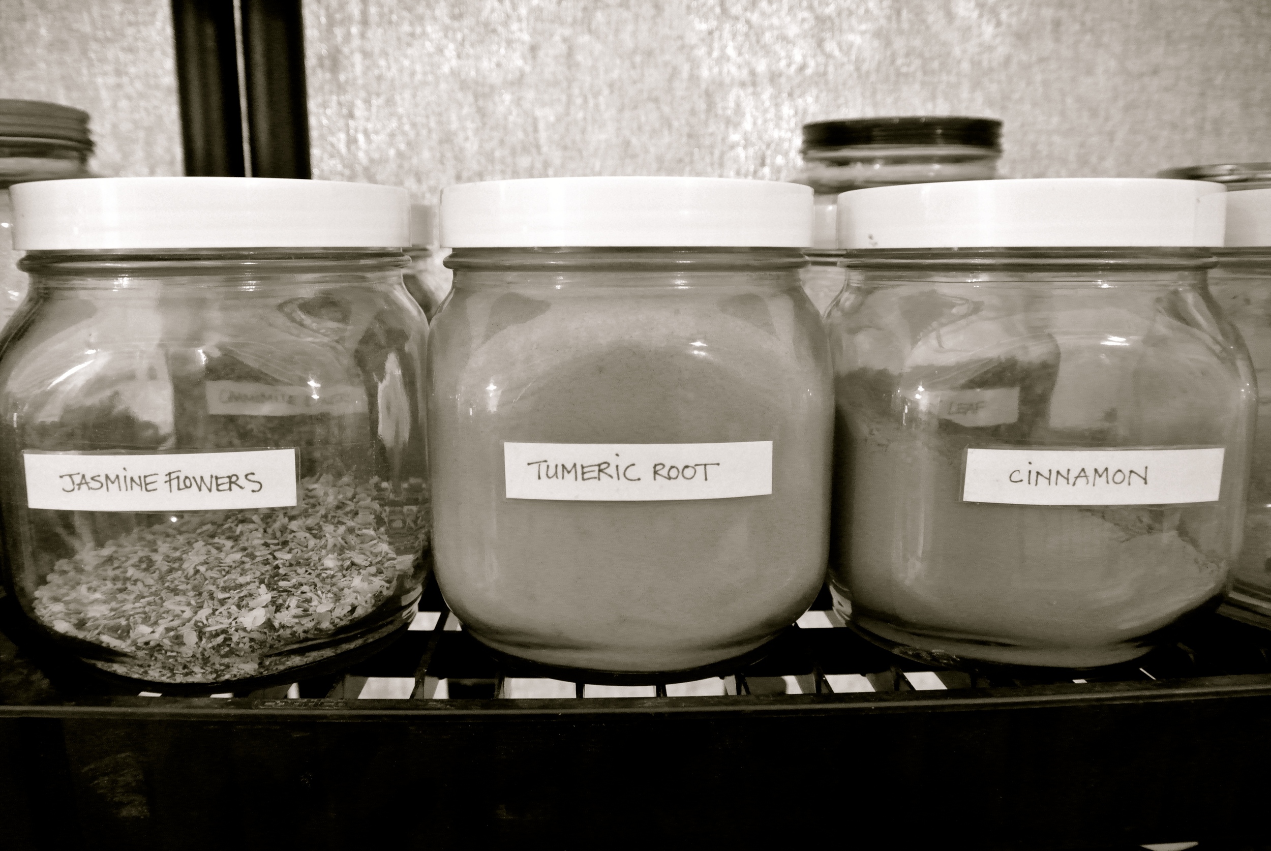 Herbs and spices we use.