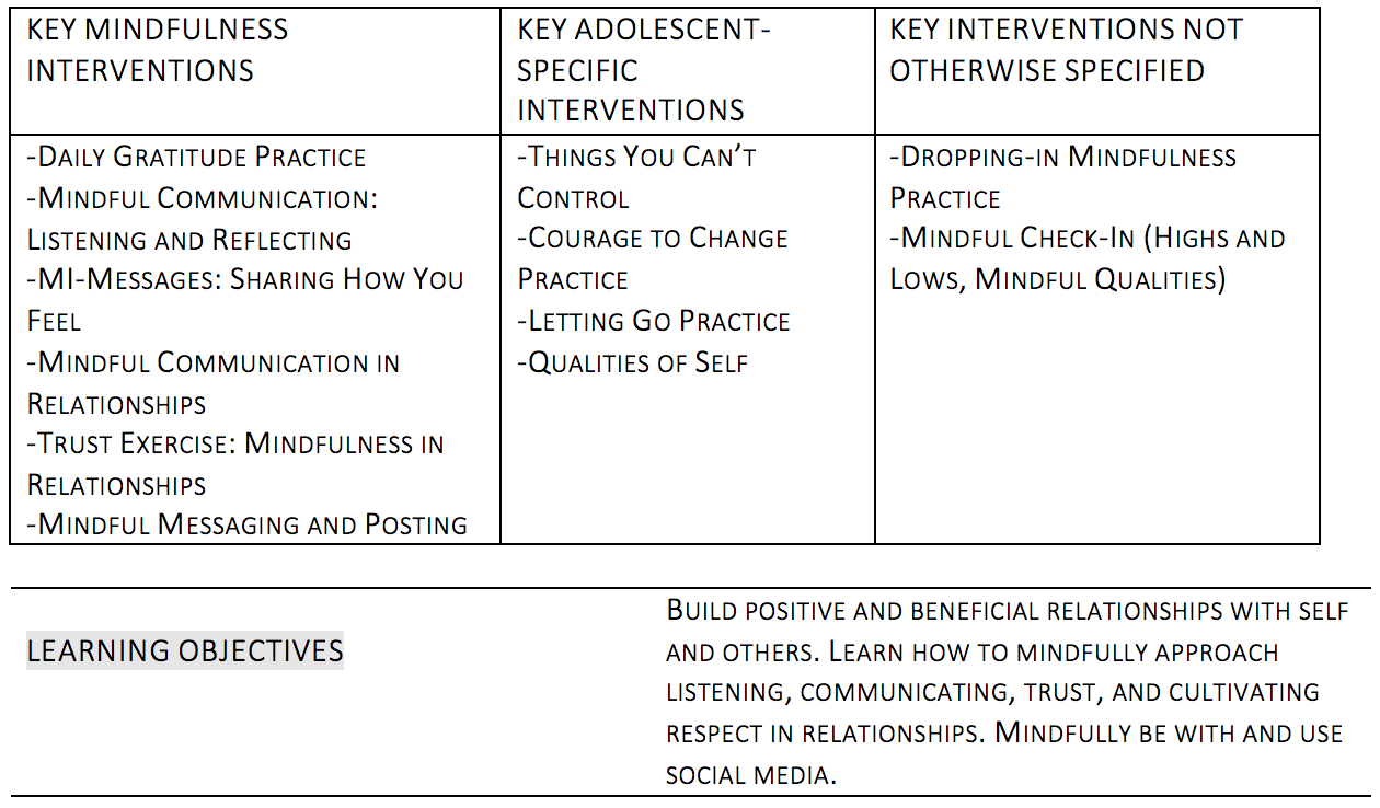 Session 7: Cultivating Mindful Resilience. Building Mindful Relationships.