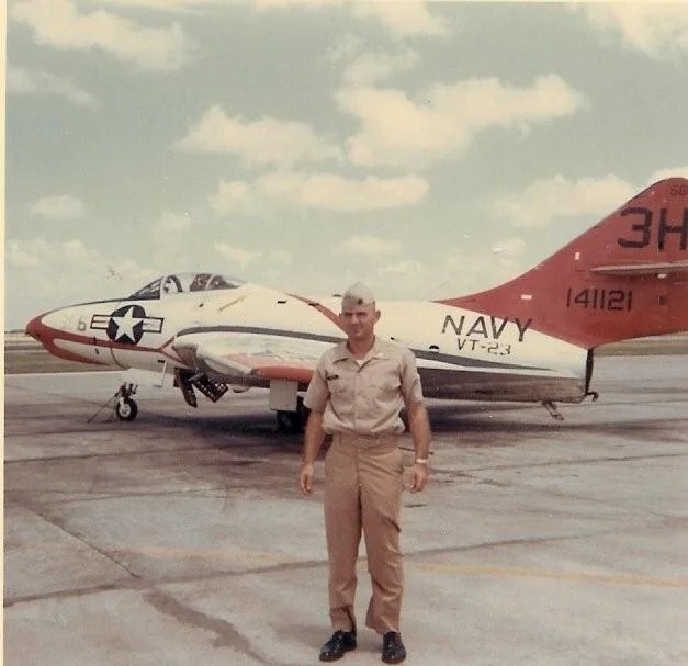 Jim in front of an F9F.jpg