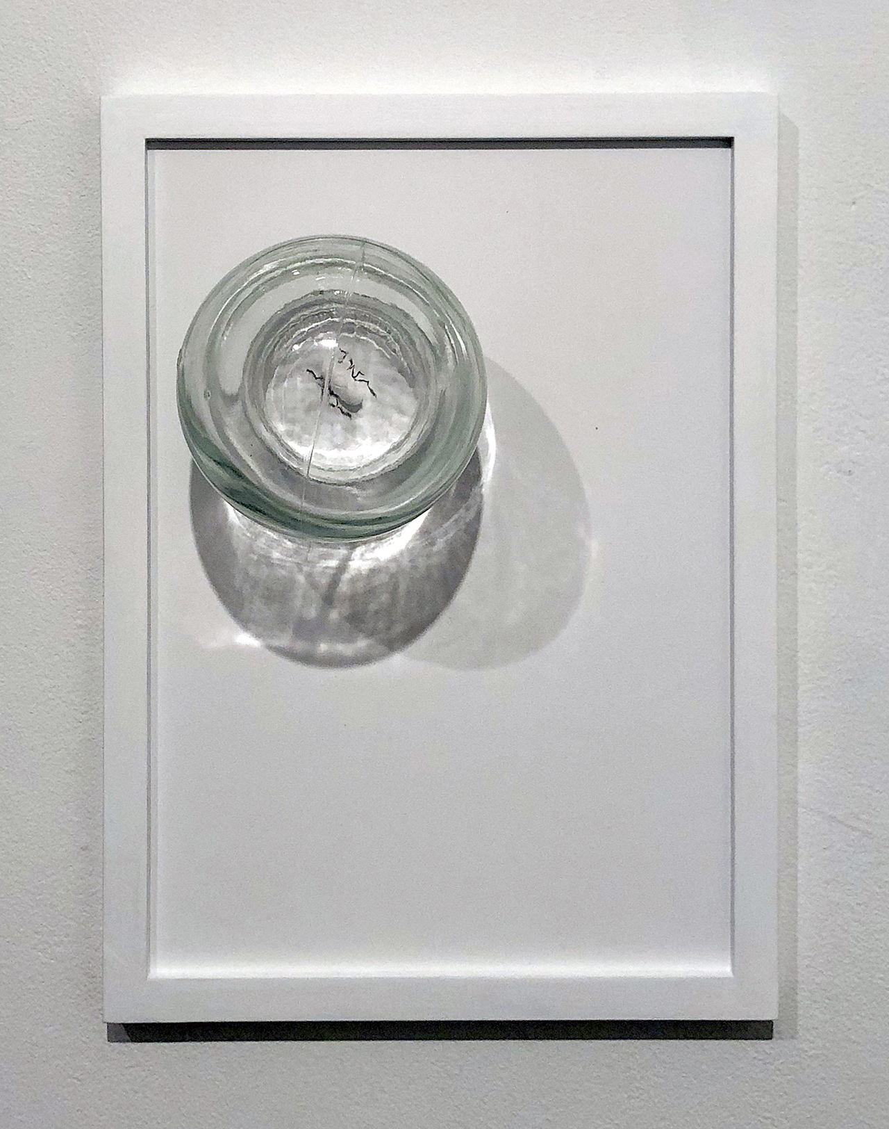 Maryam Jafri. ANT (Automatic Negative Thought) (2017). 12"x 5"x 9". Inkjet on paper, graphite, pill, cupping glass