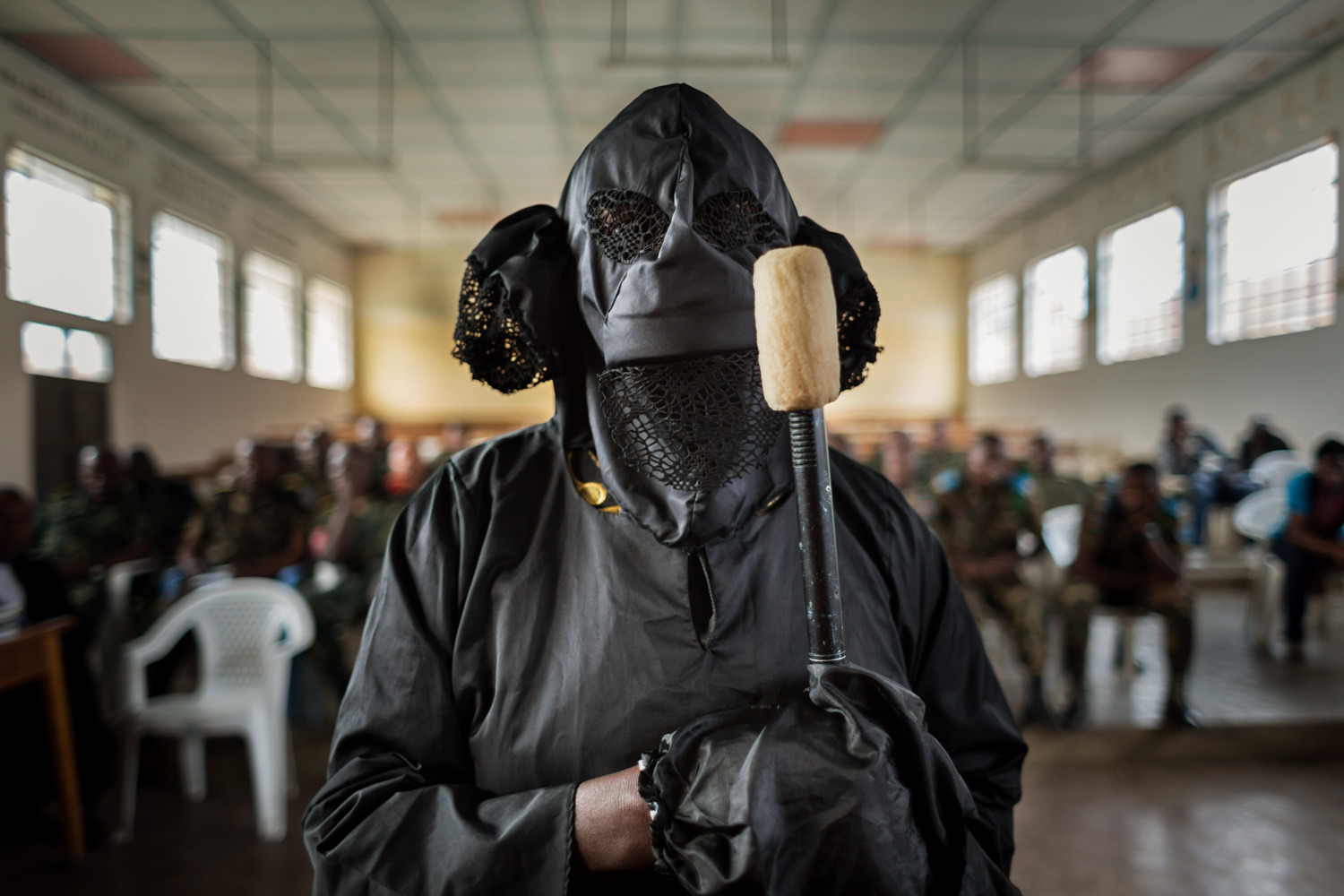  A victim testifies. On a November evening in 2012, around 8 p.m., Congolese government soldiers knocked on her door. Her five children scattered and hid in the bedroom. Her husband was already gone. He fled when he heard bullets fired earlier. When 