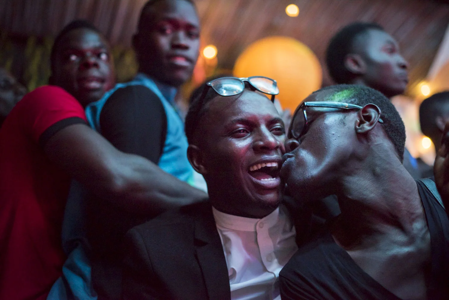 The audience watches and celebrates at the Mister and Miss Pride competition. Kampala, Uganda. August 7, 2015.