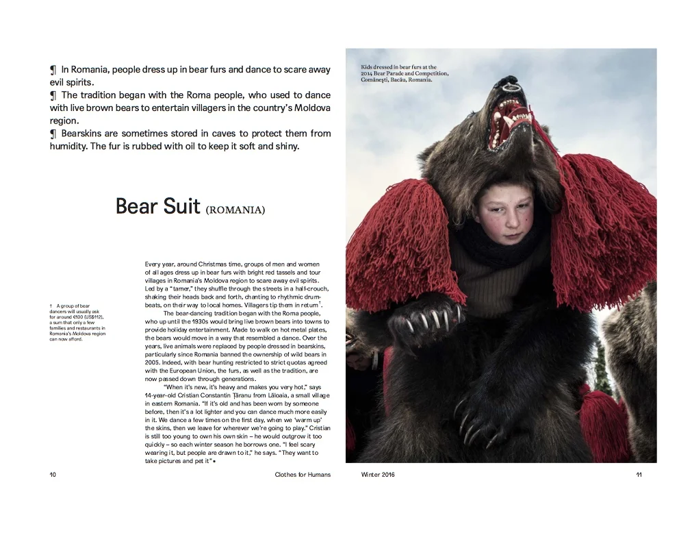   Bear Suit (Romania) &nbsp;| Clothes for Humans, United Colors of Benetton, pages 10-15, Winter 2016 