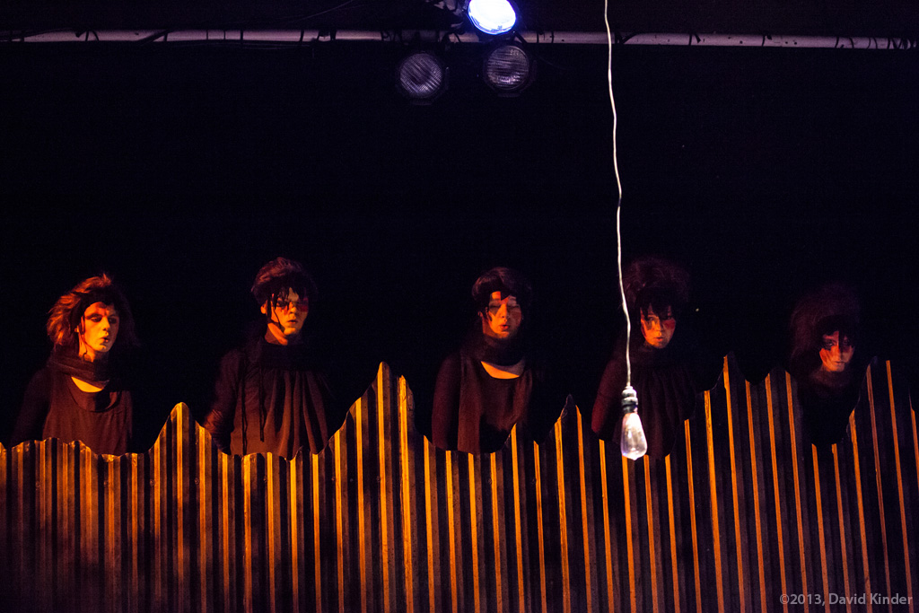 Members of The Fire (Ben Sherman, Aidan Nolan, Hunter McAndrew, Lauren Luiz, Lindsay Spear) in Funeral